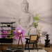 Photo Wallpaper Buddha and pink orchids 61421 additionalThumb 4
