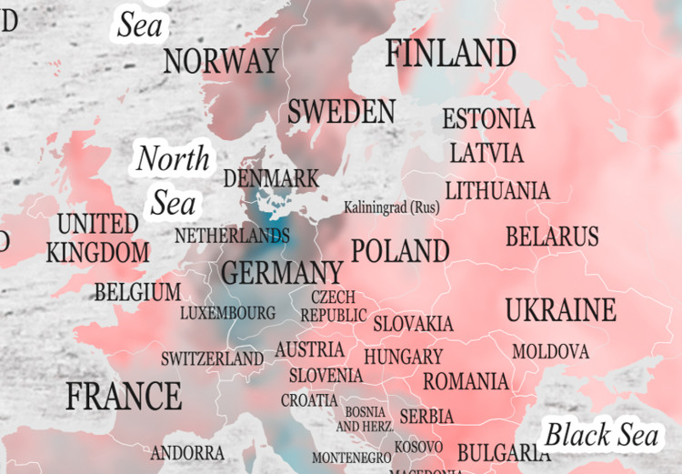 Canvas World Map: Red Roam 91921 additionalImage 5