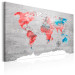 Canvas World Map: Red Roam 91921 additionalThumb 2