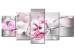 Canvas Pink Nuptials (5-piece) - Romantic Bouquet and Abstract Background 93821