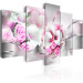 Canvas Pink Nuptials (5-piece) - Romantic Bouquet and Abstract Background 93821 additionalThumb 2