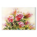 Canvas Art Print Wonderful Roses - Colorful Bouquet of Flowers in Hand-painted Motif 98021