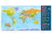 Canvas Art Print Traditional World Map (1-piece) - Colorful Map with Country Flags 106731