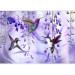 Photo Wallpaper Flying hummingbirds - flying birds motif among flowers in purple 108031 additionalThumb 3