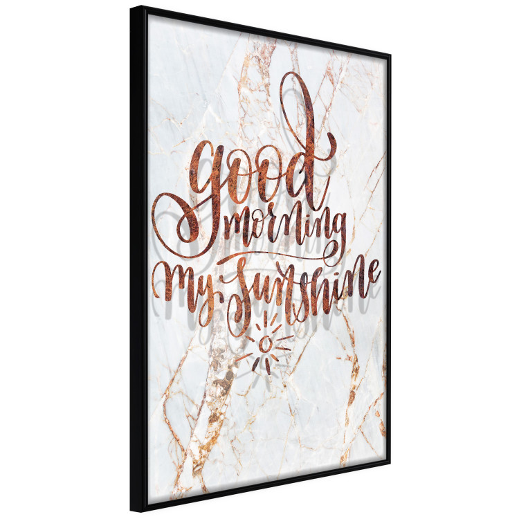Poster Good morning my sunshine - rusty English text on a marble background 114331 additionalImage 2