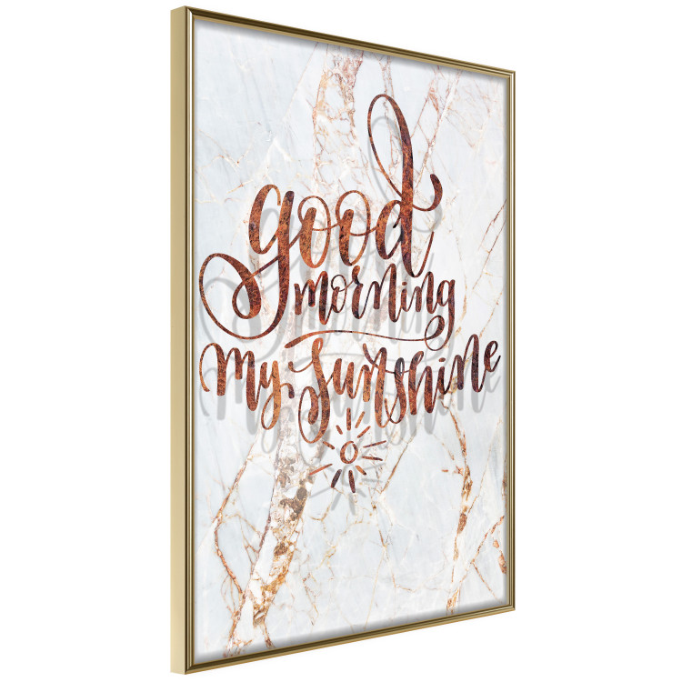 Poster Good morning my sunshine - rusty English text on a marble background 114331 additionalImage 13