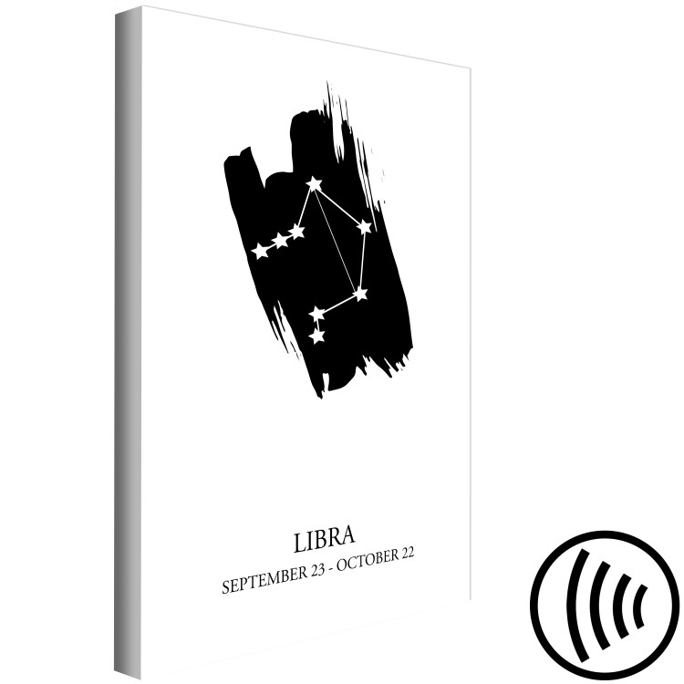 Canvas Print Libra - black and white graphic depicting the sign of the zodiac 114831 additionalImage 6