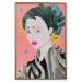 Poster Asian Style - abstraction with a woman's portrait on a salmon background 116931 additionalThumb 20