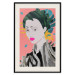 Poster Asian Style - abstraction with a woman's portrait on a salmon background 116931 additionalThumb 18