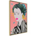 Poster Asian Style - abstraction with a woman's portrait on a salmon background 116931 additionalThumb 14
