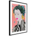 Poster Asian Style - abstraction with a woman's portrait on a salmon background 116931 additionalThumb 11