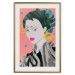 Poster Asian Style - abstraction with a woman's portrait on a salmon background 116931 additionalThumb 19