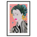 Poster Asian Style - abstraction with a woman's portrait on a salmon background 116931 additionalThumb 15