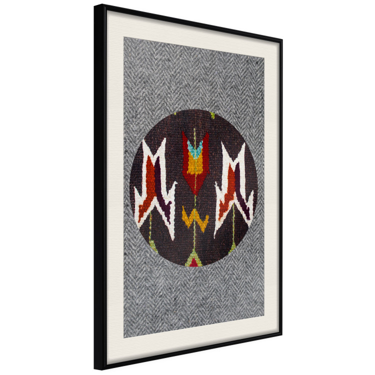 Wall Poster Textiles - colorful geometric composition with fabric texture 117331 additionalImage 3