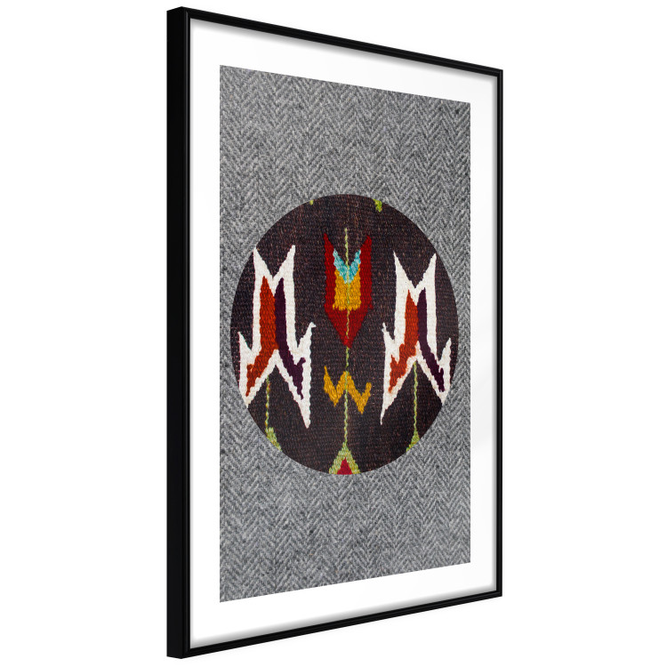 Wall Poster Textiles - colorful geometric composition with fabric texture 117331 additionalImage 11