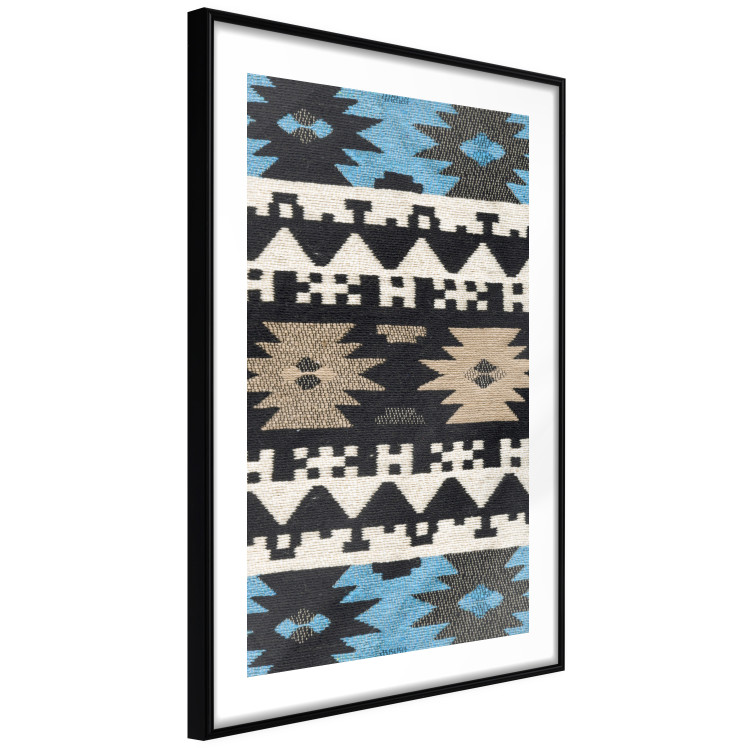 Wall Poster Fabric - composition in abstract winter shapes on a fabric background 117431 additionalImage 10