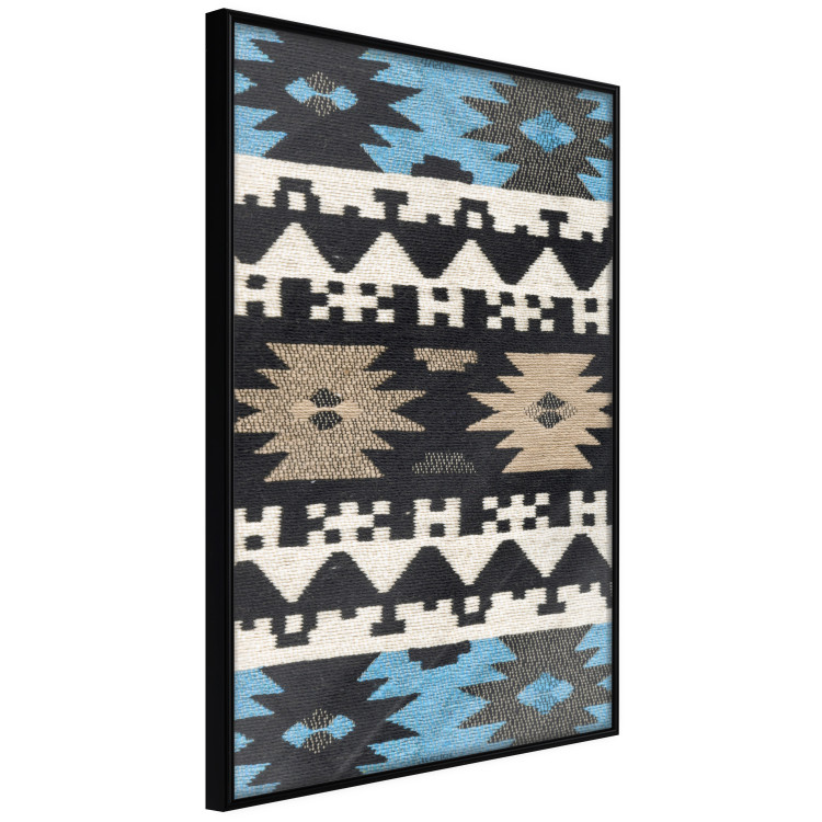 Wall Poster Fabric - composition in abstract winter shapes on a fabric background 117431 additionalImage 9