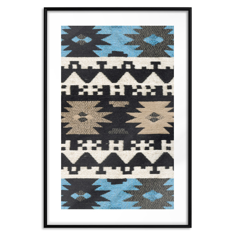 Wall Poster Fabric - composition in abstract winter shapes on a fabric background 117431 additionalImage 15