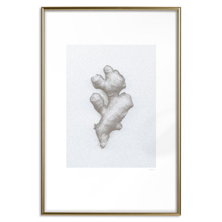 Wall Poster Ginger - minimalist composition with the warming root of nature 117531 additionalImage 19