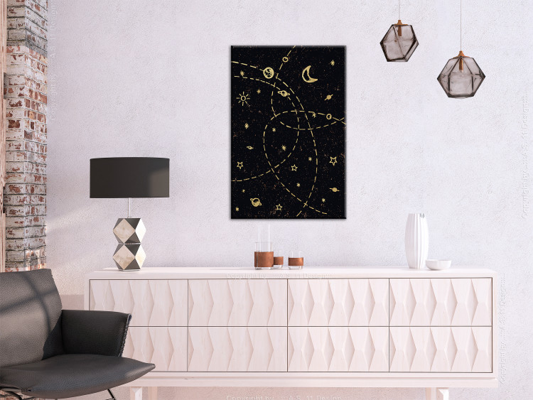 Canvas Art Print Abstract galaxy - fancy outer space in a graphic theme 117731 additionalImage 3