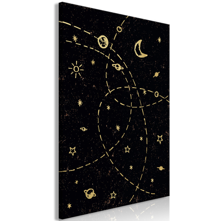 Canvas Art Print Abstract galaxy - fancy outer space in a graphic theme 117731 additionalImage 2
