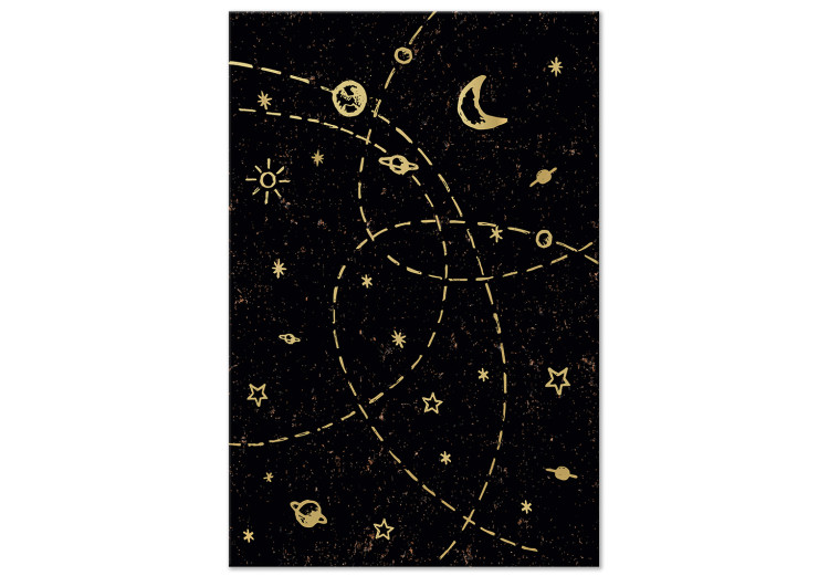 Canvas Art Print Abstract galaxy - fancy outer space in a graphic theme 117731