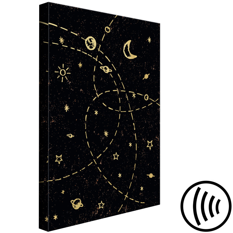 Canvas Art Print Abstract galaxy - fancy outer space in a graphic theme 117731 additionalImage 6