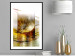 Poster Thought - geometric abstraction with dandelions in golden shades 118331 additionalThumb 12