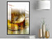 Poster Thought - geometric abstraction with dandelions in golden shades 118331 additionalThumb 12