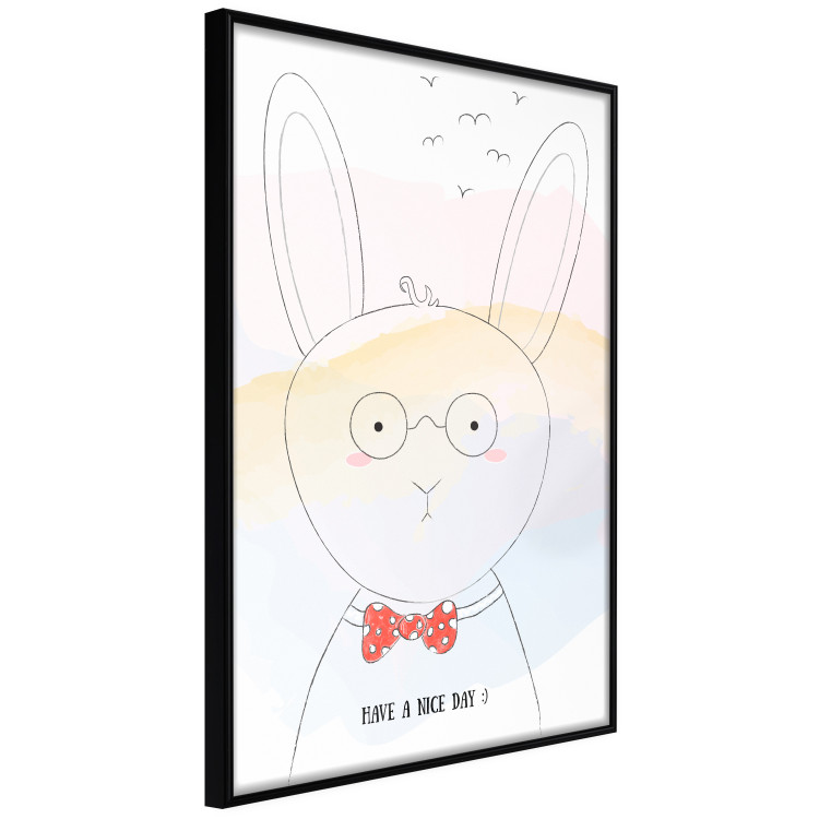 Poster Greetings from Rabbit - animal with glasses and English texts 122931 additionalImage 10
