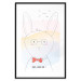 Poster Greetings from Rabbit - animal with glasses and English texts 122931 additionalThumb 15