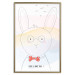 Poster Greetings from Rabbit - animal with glasses and English texts 122931 additionalThumb 16