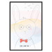 Poster Greetings from Rabbit - animal with glasses and English texts 122931 additionalThumb 18