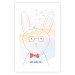Poster Greetings from Rabbit - animal with glasses and English texts 122931 additionalThumb 19