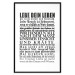 Poster Lebe dein Leben - black German text in the form of a quote 123131 additionalThumb 18