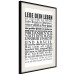 Poster Lebe dein Leben - black German text in the form of a quote 123131 additionalThumb 7