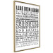 Poster Lebe dein Leben - black German text in the form of a quote 123131 additionalThumb 12