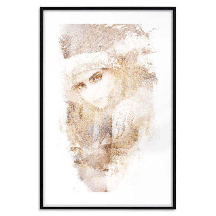 Poster Ethnic Gaze (Beige) - portrait of an ethnic woman 125231 additionalImage 15