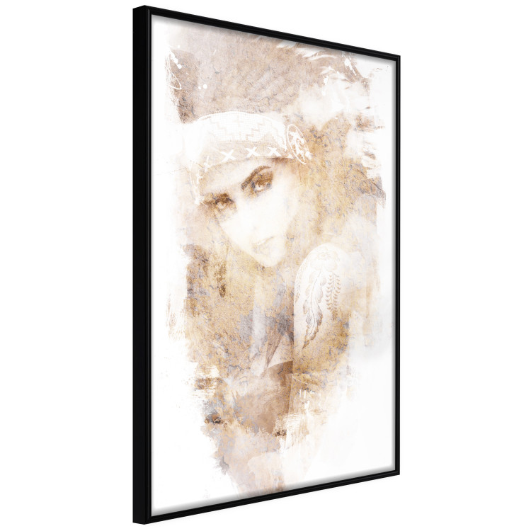 Poster Ethnic Gaze (Beige) - portrait of an ethnic woman 125231 additionalImage 10