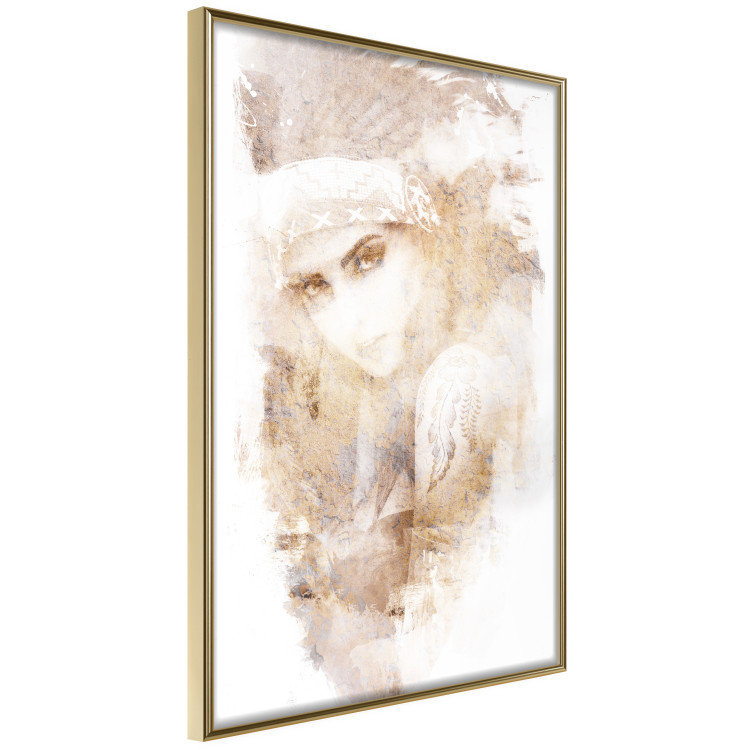 Poster Ethnic Gaze (Beige) - portrait of an ethnic woman 125231 additionalImage 12