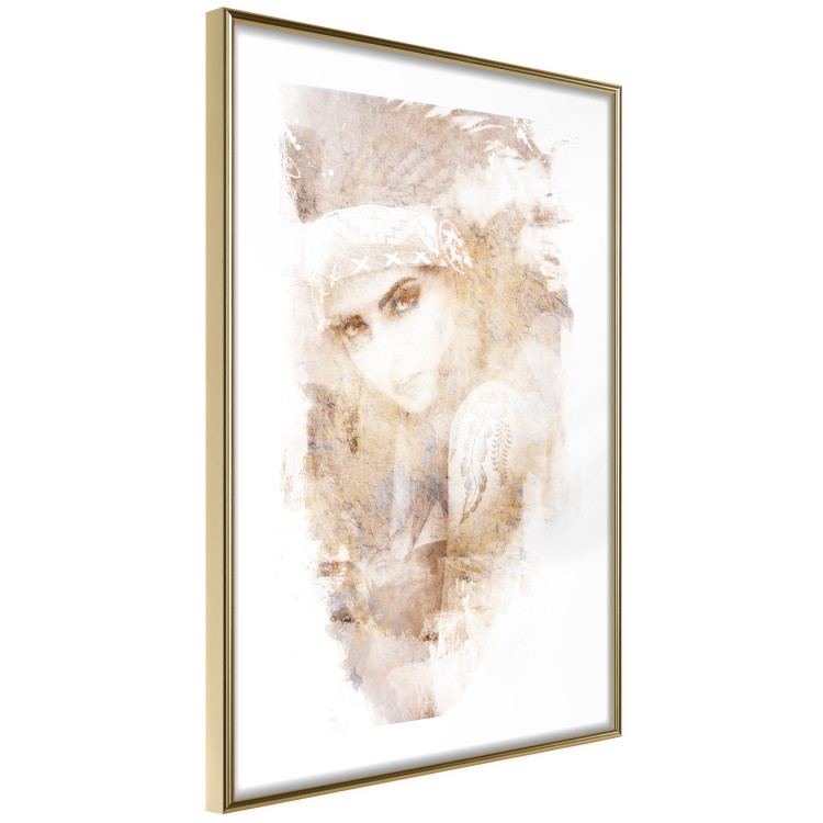 Poster Ethnic Gaze (Beige) - portrait of an ethnic woman 125231 additionalImage 6