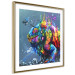 Poster Colorful Iguana - abstract animal on a background of a blue ocean 127031 additionalThumb 7