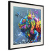 Poster Colorful Iguana - abstract animal on a background of a blue ocean 127031 additionalThumb 2