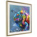 Poster Colorful Iguana - abstract animal on a background of a blue ocean 127031 additionalThumb 3