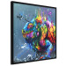 Poster Colorful Iguana - abstract animal on a background of a blue ocean 127031 additionalThumb 13
