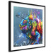 Poster Colorful Iguana - abstract animal on a background of a blue ocean 127031 additionalThumb 6