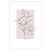 Poster Creamy Magnolia - abstract line art of magnolia flower on light background 127831 additionalThumb 15