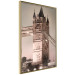 Poster London Bridge - night architecture of a glowing bridge in sepia colors 128631 additionalThumb 14