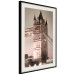 Poster London Bridge - night architecture of a glowing bridge in sepia colors 128631 additionalThumb 3