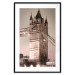 Poster London Bridge - night architecture of a glowing bridge in sepia colors 128631 additionalThumb 27